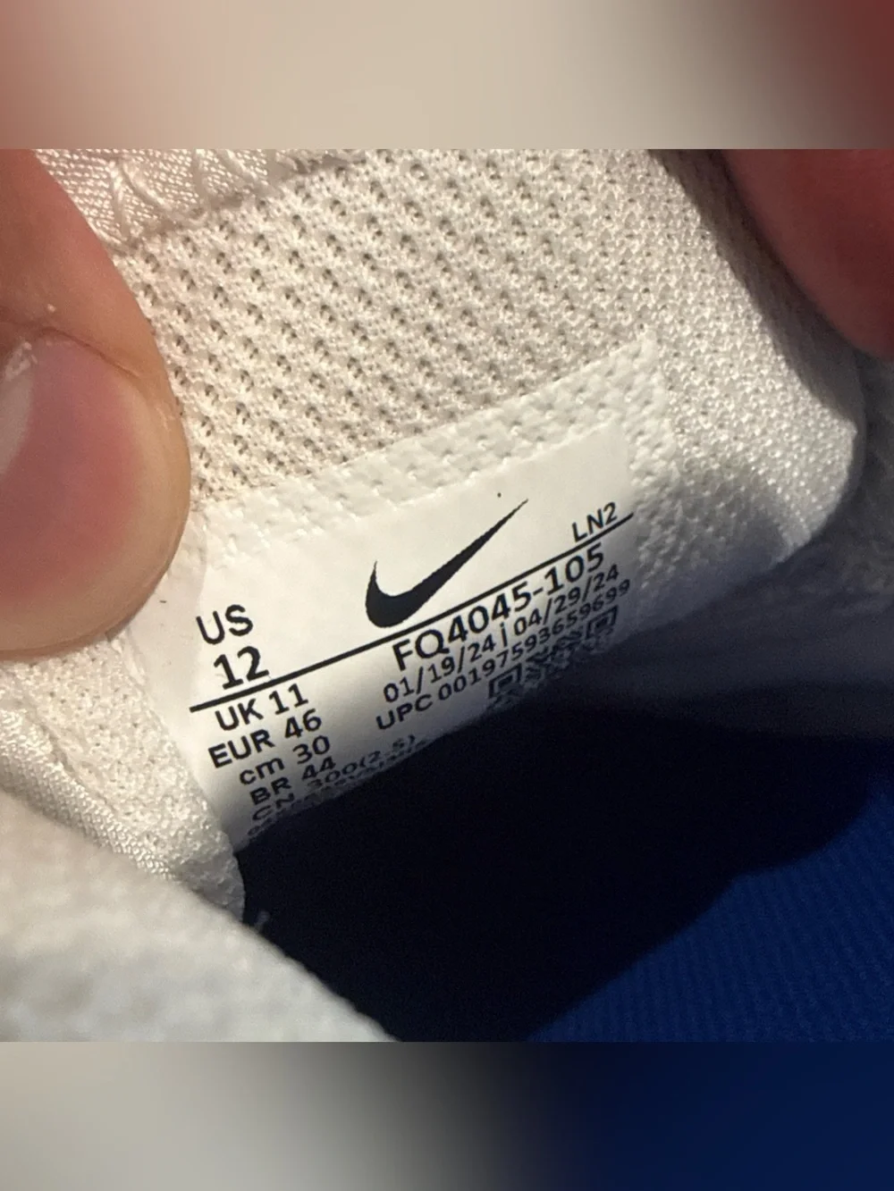 Size 12 Nike Vapor Edge Speed 360 2 Football Cleats White Hyper Royal FQ4045-105